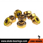 AKA longboard bearings with Gold Titanium&ZrO2 ceramic balls