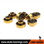 AKA longboard bearings with Gold Titanium&Si3N4 ceramic balls